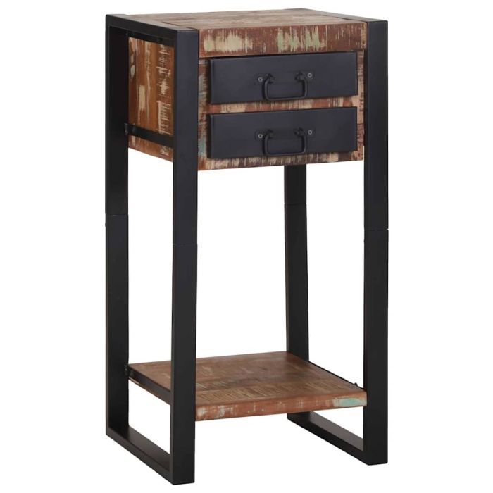 Telephone Stand Multicolour 40x40x80 cm Solid Wood Reclaimed