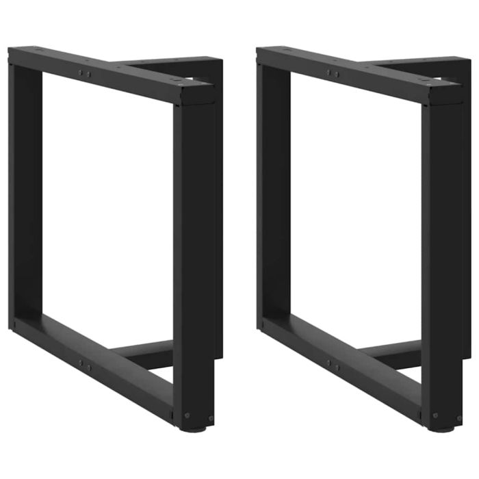 Dining Table Legs T-Shaped 2 pcs Black 90x35x(72-73) cm Steel