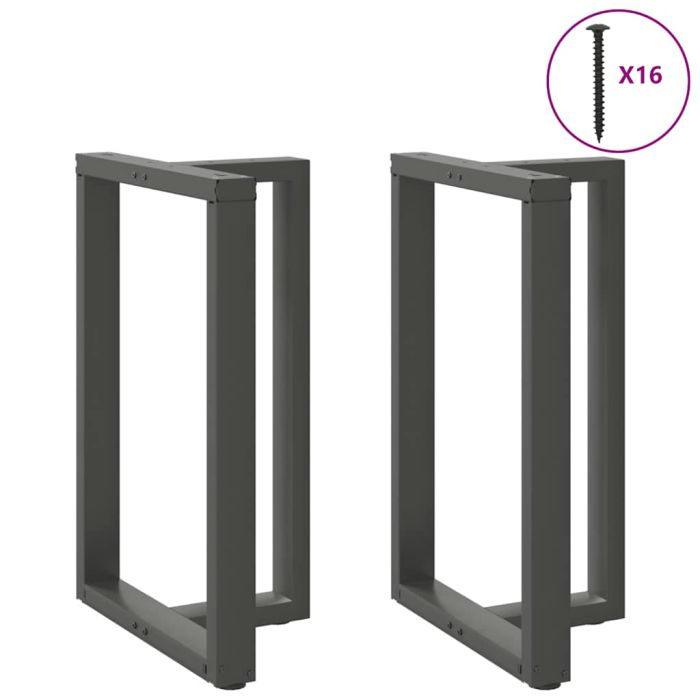 Bar Table Legs T-Shaped 2 pcs Anthracite 60x35x(90-91) cm Steel