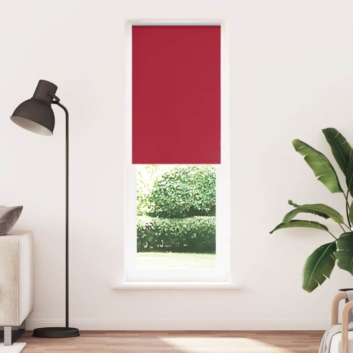 Roller Blind Blackout Red 80x230 cm Fabric Width 75.7 cm Polyester