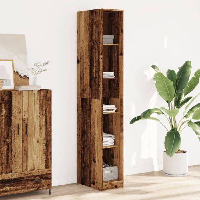 Wardrobe Old Wood 30x50x200 cm Engineered Wood - vid-3307709