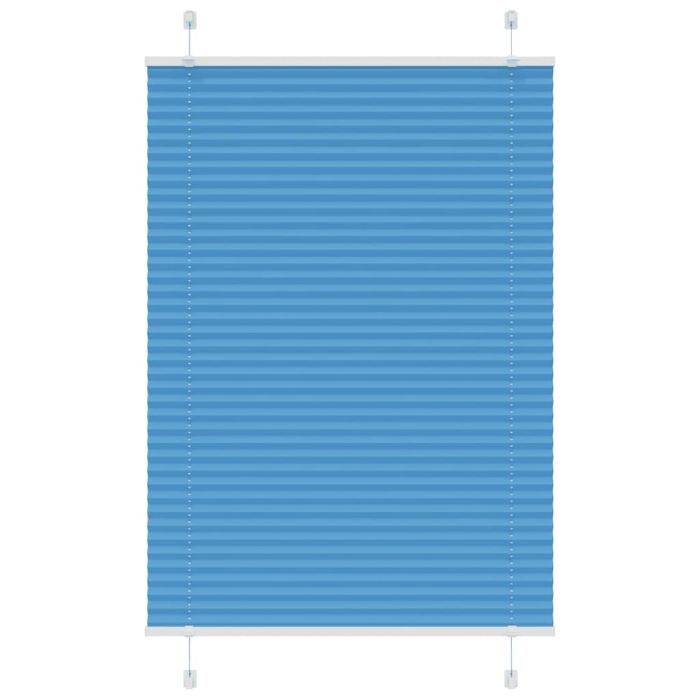 Pleated Blind Blue 85x150 cm Fabric Width 84.4 cm Polyester