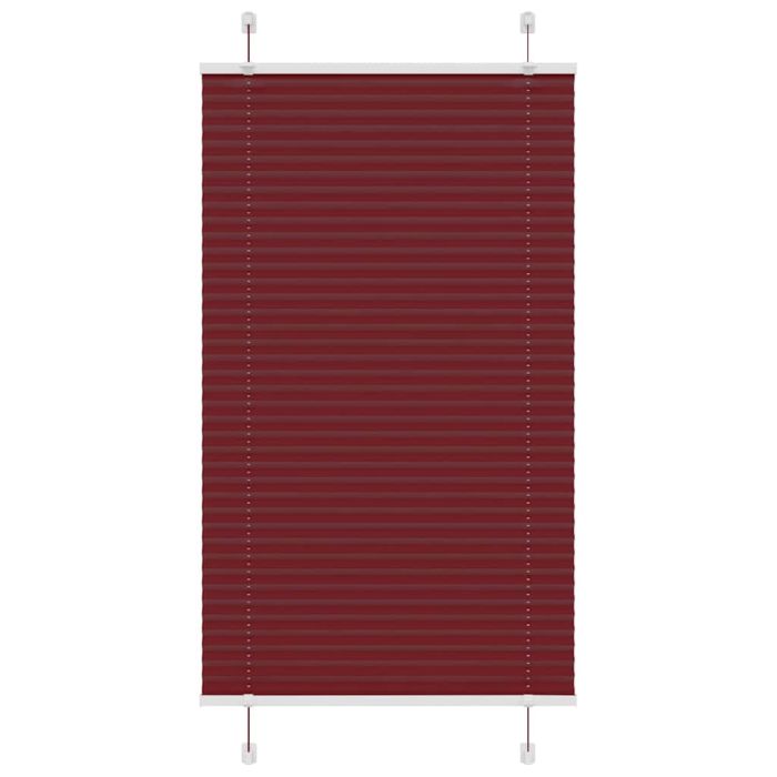 Pleated Blind Bordeaux Red 75x100 cm Fabric Width 74.4 cm Polyester