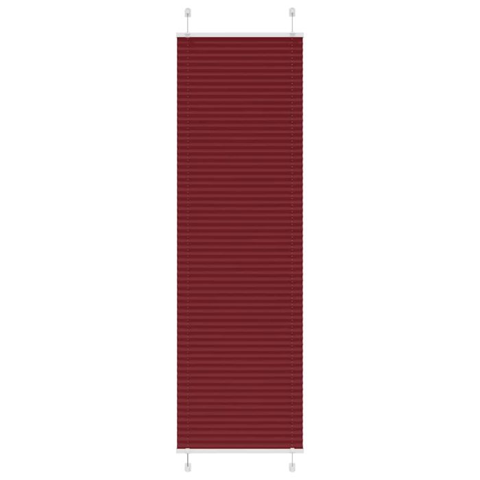 Pleated Blind Bordeaux Red 65x200 cm Fabric Width 64.4 cm Polyester