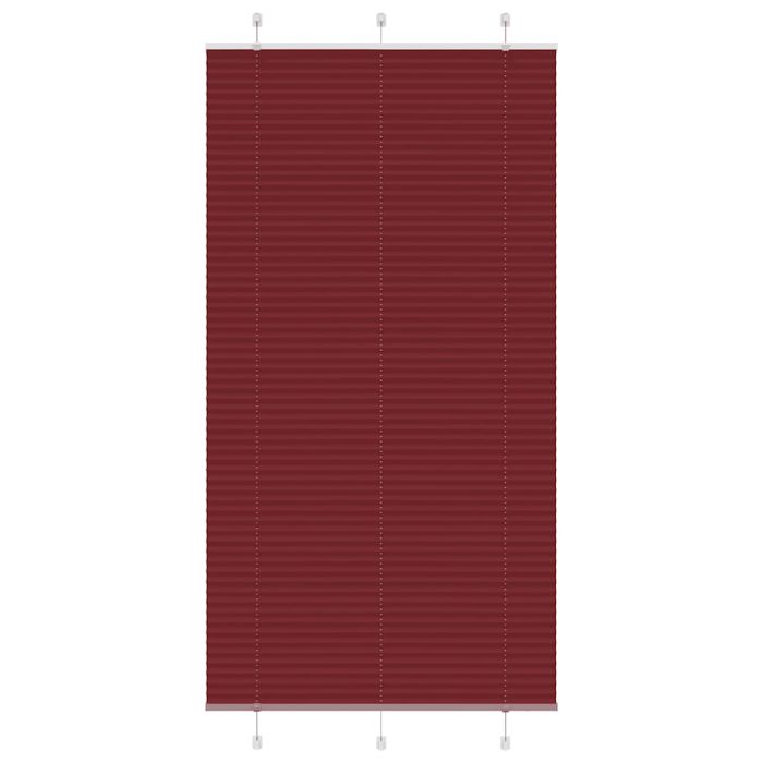 Pleated Blind Bordeaux Red 105x200 cm Fabric Width 104.4 cm Polyester
