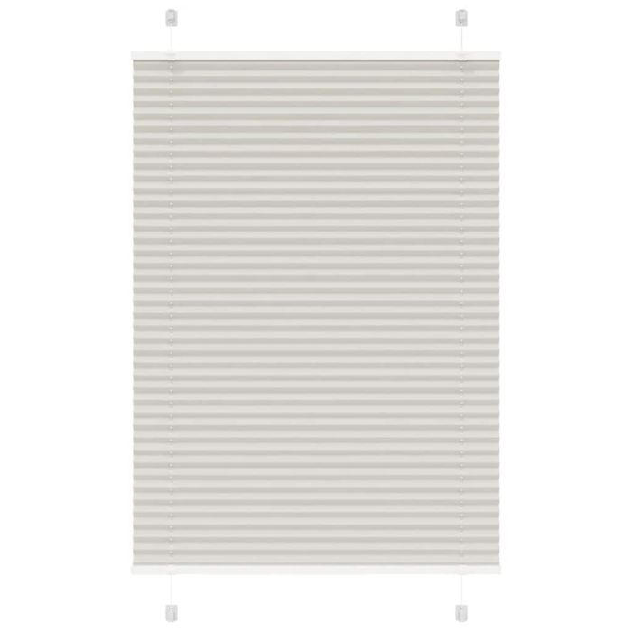Pleated Blind Light Grey 95x100 cm Fabric Width 94.4 cm Polyester