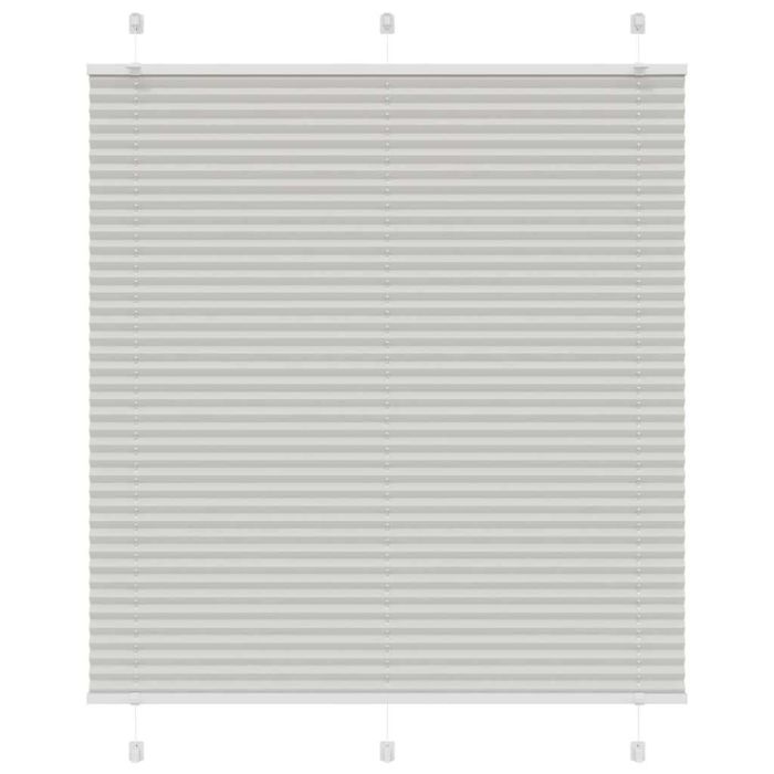 Pleated Blind Light Grey 115x150 cm Fabric Width 114.4 cm Polyester