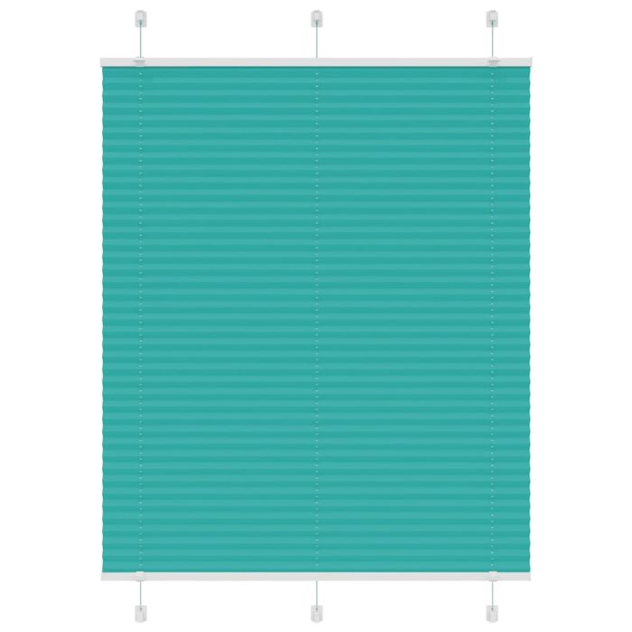 Pleated Blind Petrol Green 110x100 cm Fabric Width 109.4 cm Polyester