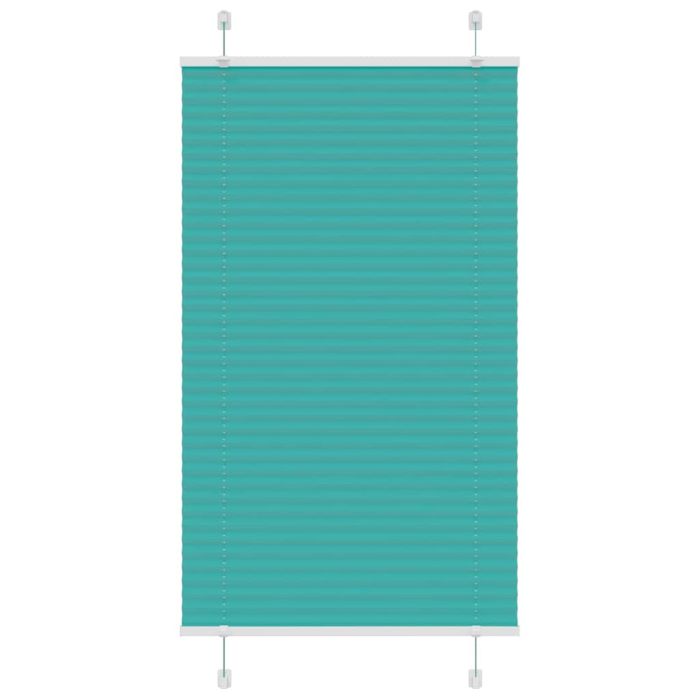Pleated Blind Petrol Green 75x150 cm Fabric Width 74.4 cm Polyester