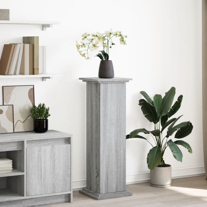Display Stand with Storage Grey Sonoma 31x30x90 cm Engineered Wood