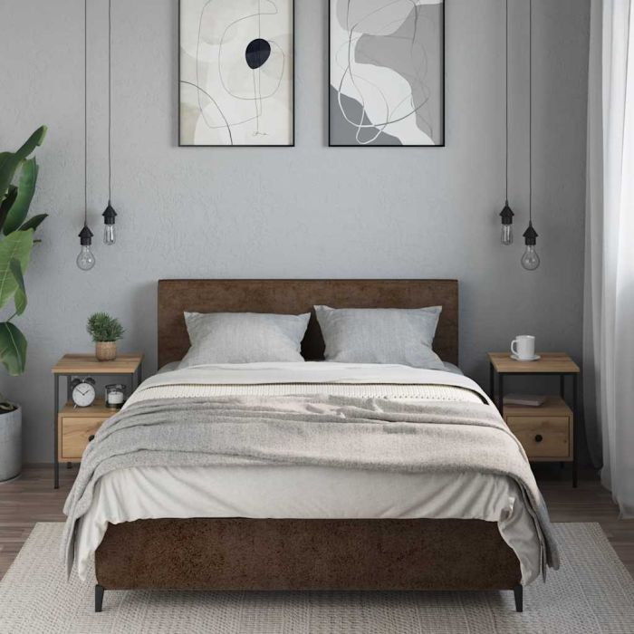 Bedside Cabinets 2 Pieces Artisan Oak 34x36x50 cm Engineered Wood