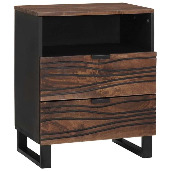 Bedside Cabinet - 50 x 33 x 60 cm - Made from Solid and Engineered Wood
