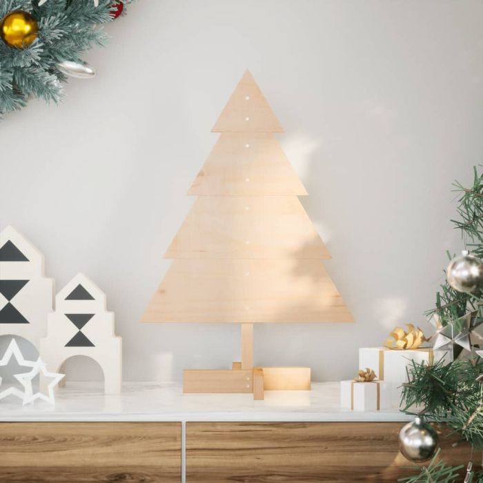 Elvan Wooden Christmas Tree for Decoration 70cm Solid Wood