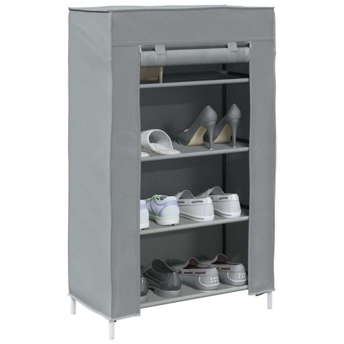 Medium Shoe Cabinet Grey Non-woven Fabric