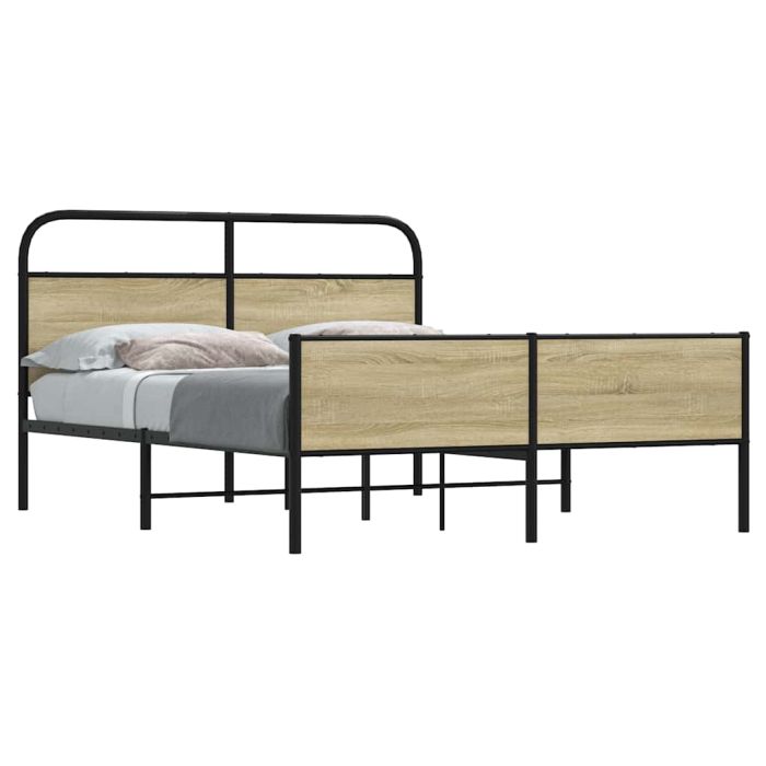 Metal Bedframe Sonoma Oak 160x200cm