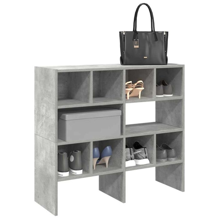 OMNI Medium Shoe Racks 2 Pieces Stackable Concrete Grey