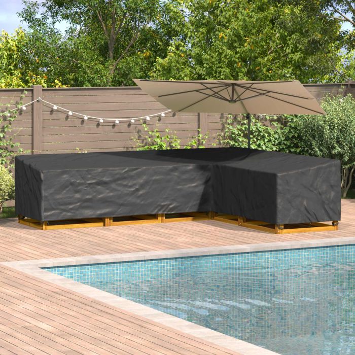 RELM Furniture Cover 355x275x80 cm 420D Oxford Fbric - Black