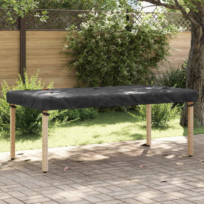 RELM Table Cover Plain 102x202x15 cm Fabric - Black