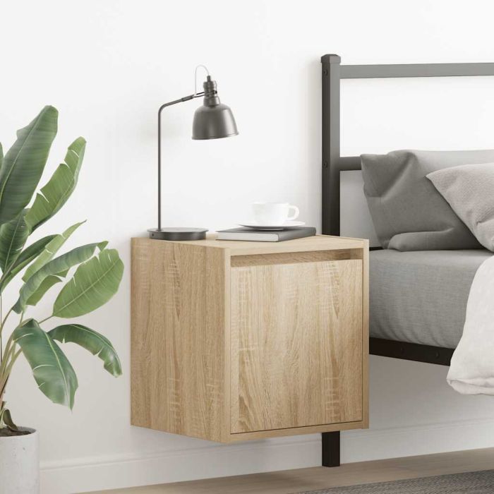 Wall-Mounted Bedside Cabinets 2 Pieces Sonoma Oak 38x34x40 cm