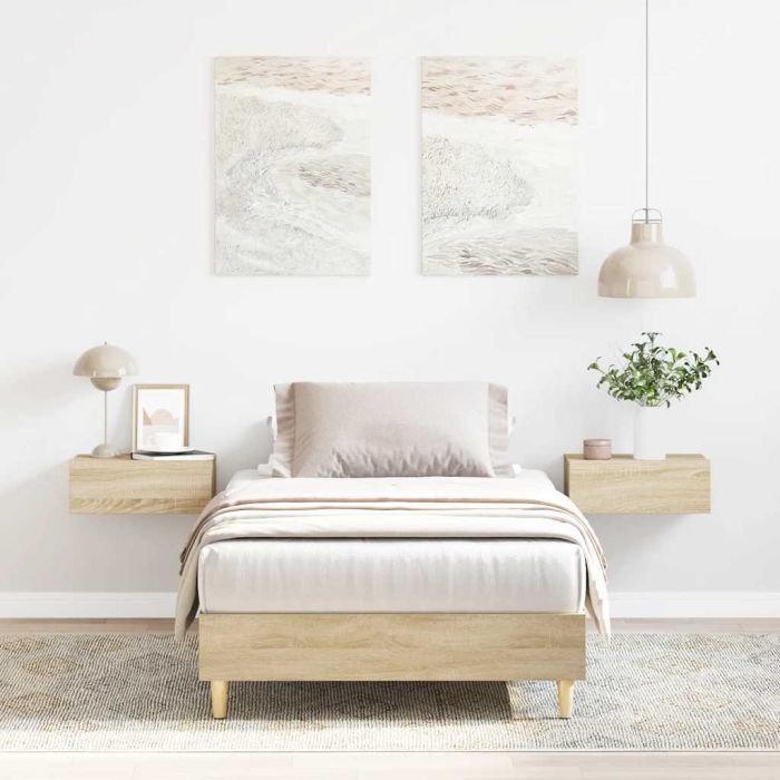 Bedframe Sonoma Oak 90x200cm Engineered Wood