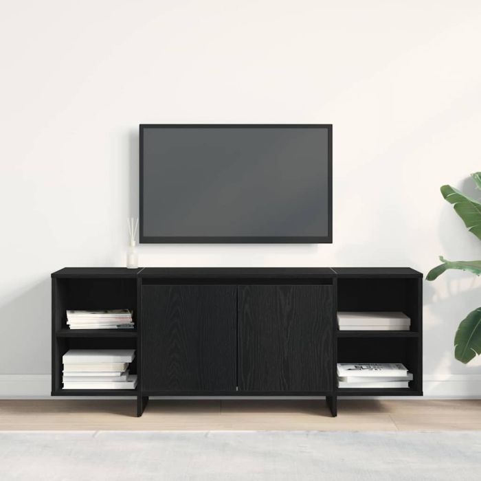 TV Stand - Black Oak - 120x30x40.5 cm - Made of Engineered Wood