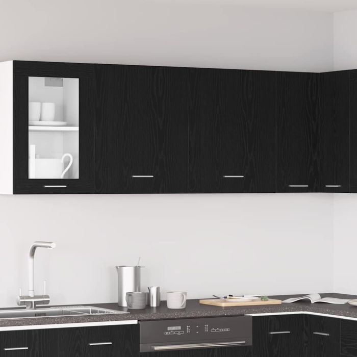 Hanging Cabinets - 2 Pack - Black Oak, 100x31x60 cm - Made from Engineered Wood