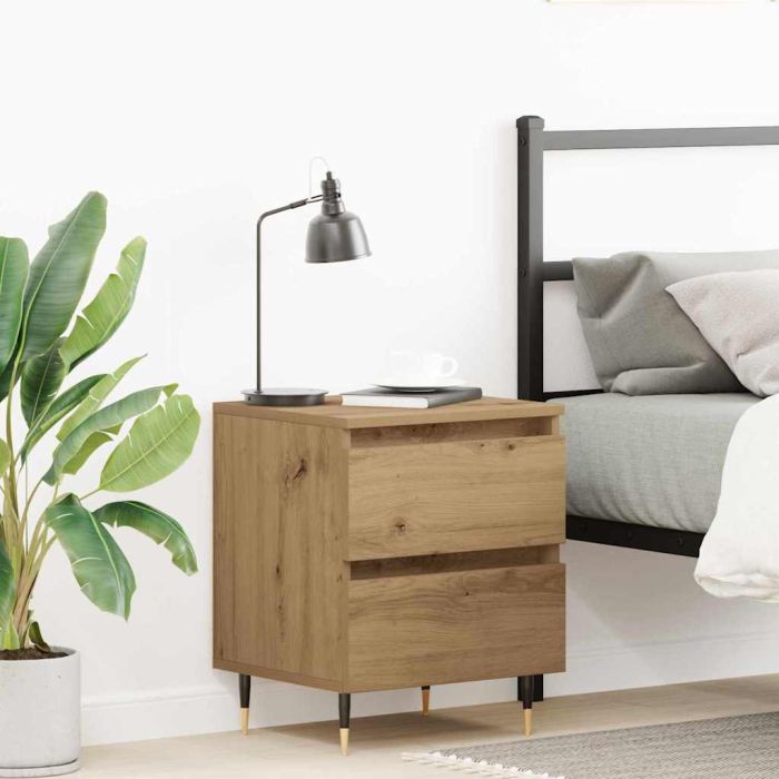 Bedside Cabinet Artisan Oak 40x35x50 cm Engineered Wood