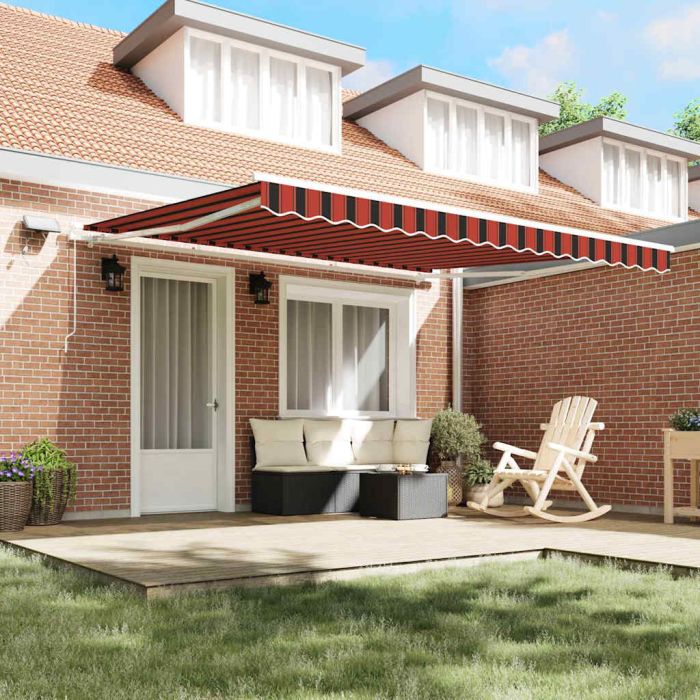 OSELOFT Retractable Awning Manual and brown 400x300 cm - Orange