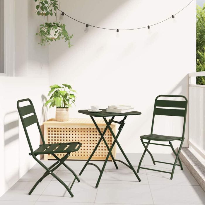 NALOFT Garden Folding Chair Folding 2 pcs 42x52 x82cm - Green
