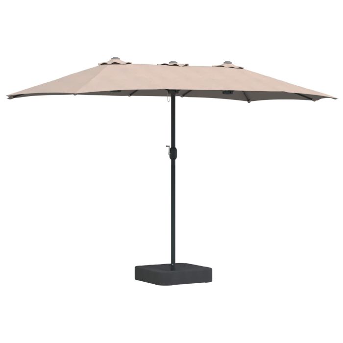 TAGLEN Garden Parasol Taupe 385x209x244 cm Polyester