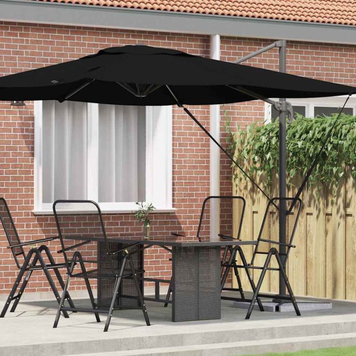 SERIDG Roma Parasol 286x284x265 cm and Polyester Aluminium - Black
