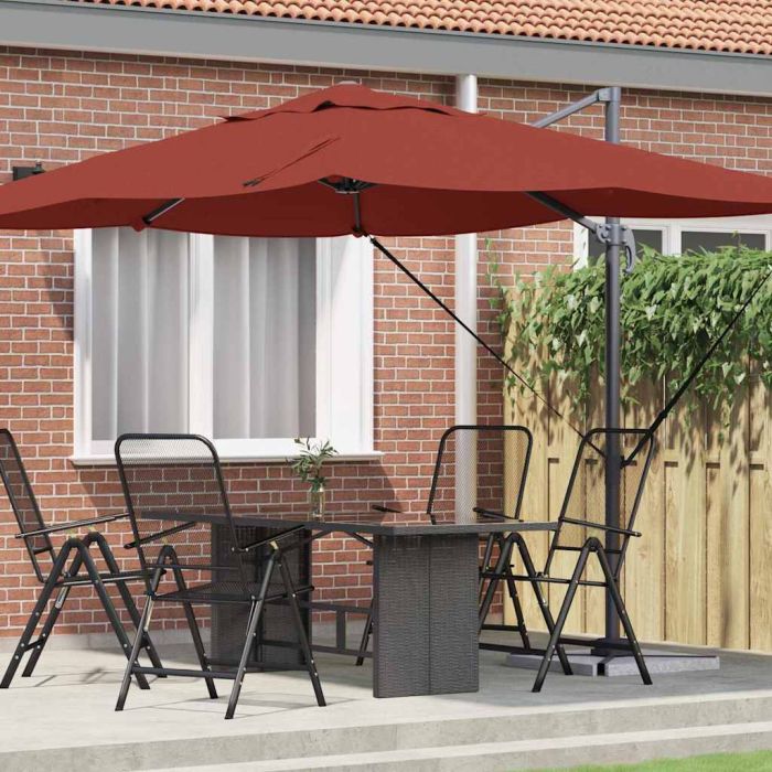 SERIDG Umbrella Terracotta 351x250x260 cm Polyester and Aluminium