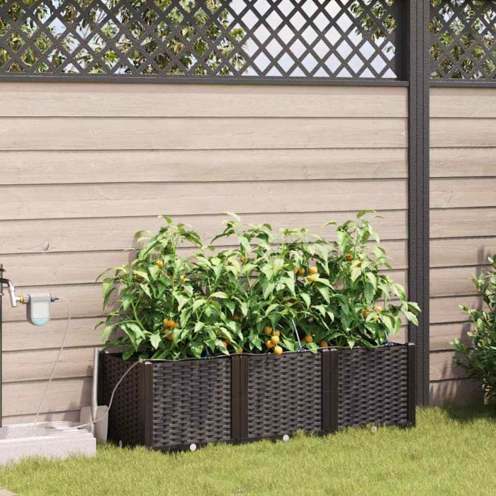 LIHRIDG Garden Planter 3 pcs Steel - Brown
