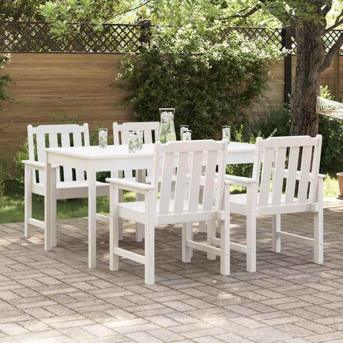 TITHAL Garden Chair 4 pcs 65.5x59x88 cm Polyethylene - White