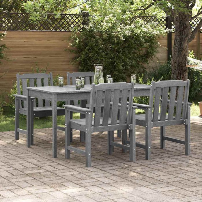 TITHAL Garden Chair 4 pcs Light 65.5x59x88 cm Polyethylene - Grey