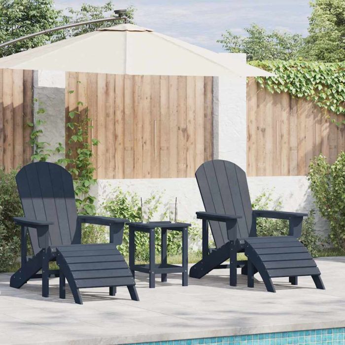 TITHAL Garden Chair 3 pcs Polyethylene - Navy