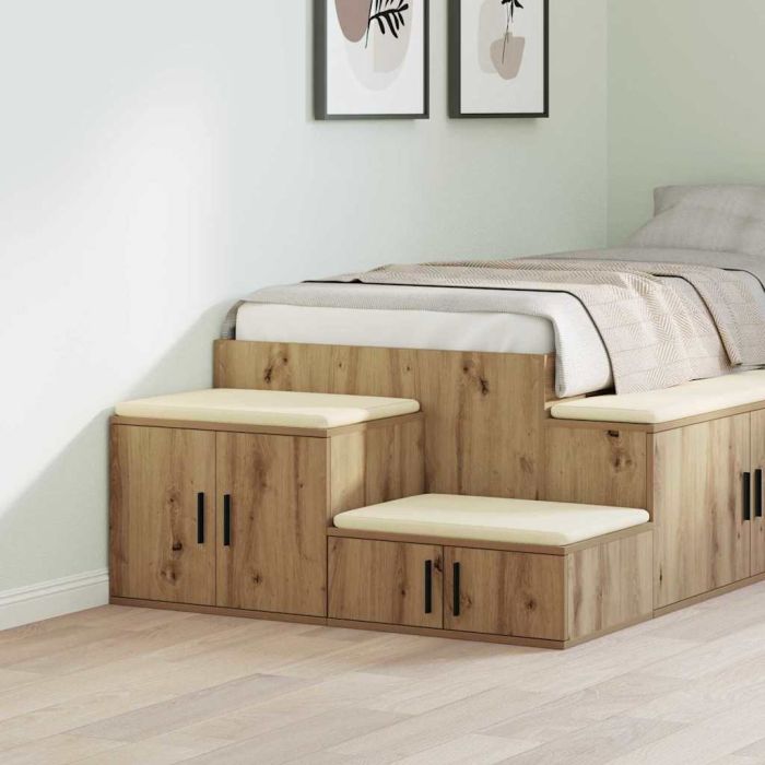 Storage Cabinet Artisan Oak 127x41x40 cm Engineered Wood