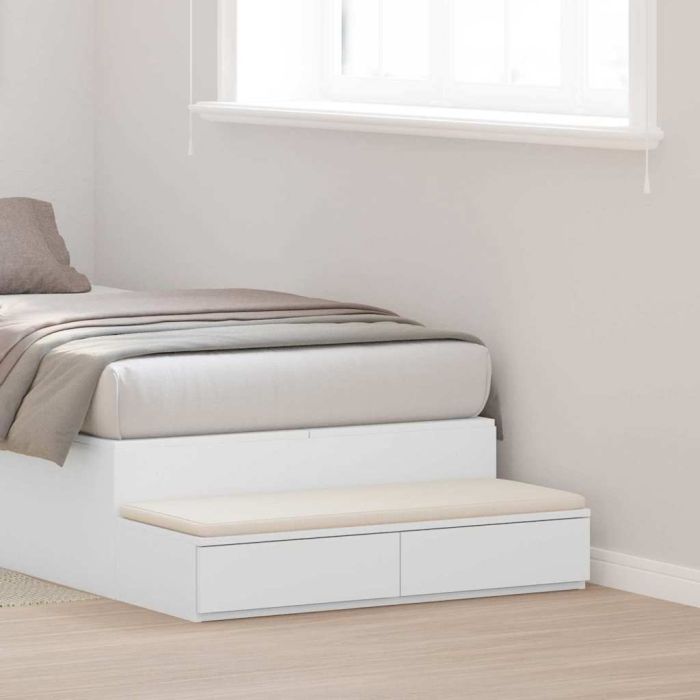 Bed Drawers White 75x36.5x16.5 cm Made from Engineered Wood