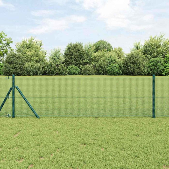 Welded Wire Fence Green 1x50 m Steel
