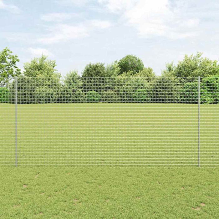 Fence Posts 44 pcs U-Channel Silver 200 cm Steel