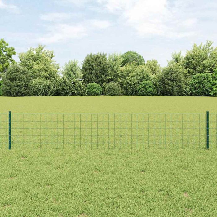 Euro Fence with 5 U Posts Green 0,4x10 m Steel
