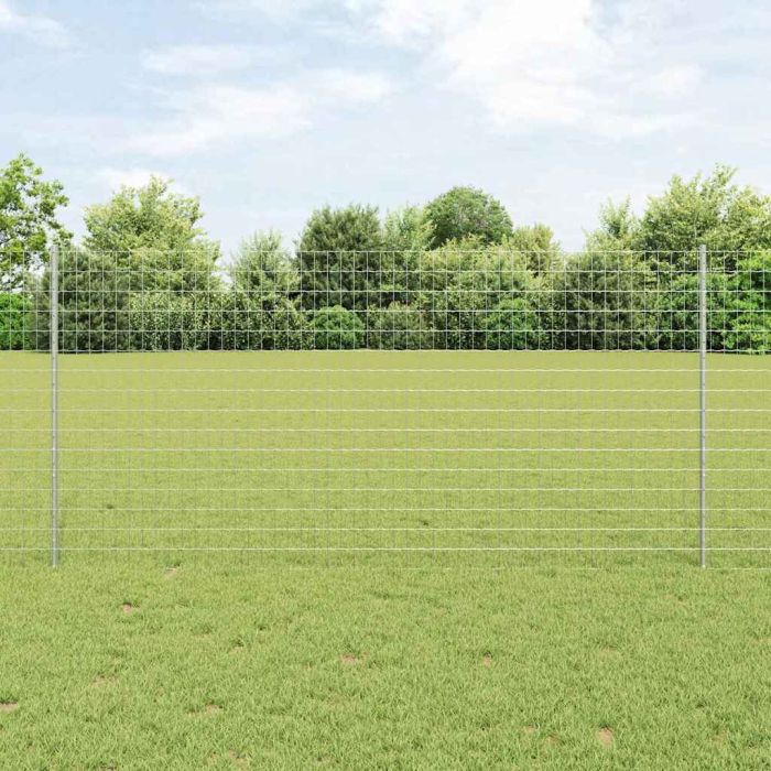 Euro Fence with 10 U Posts Silver 1,2x10 m Steel