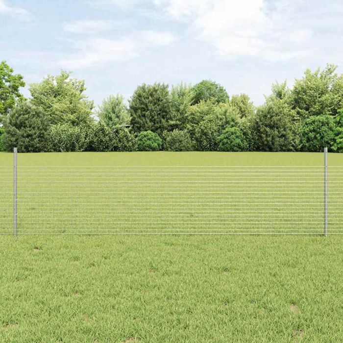 Garden Fence Set Pack of 2 Galvanised silver Galvanised steel