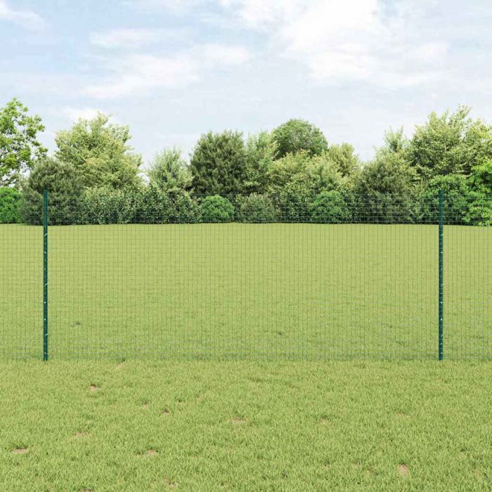 Chicken Wire Fence Set Set of 2 Green Metal, Plastic 10 x 1 m