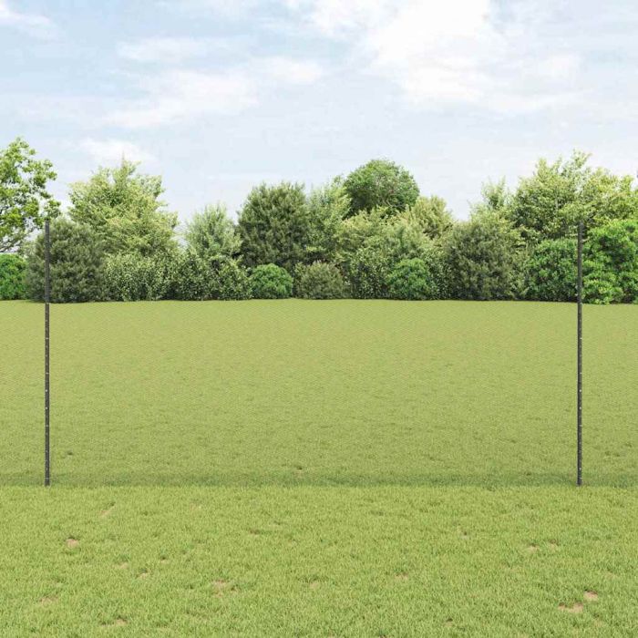 Fence Posts 22 pcs U-Channel Grey 150 cm Steel