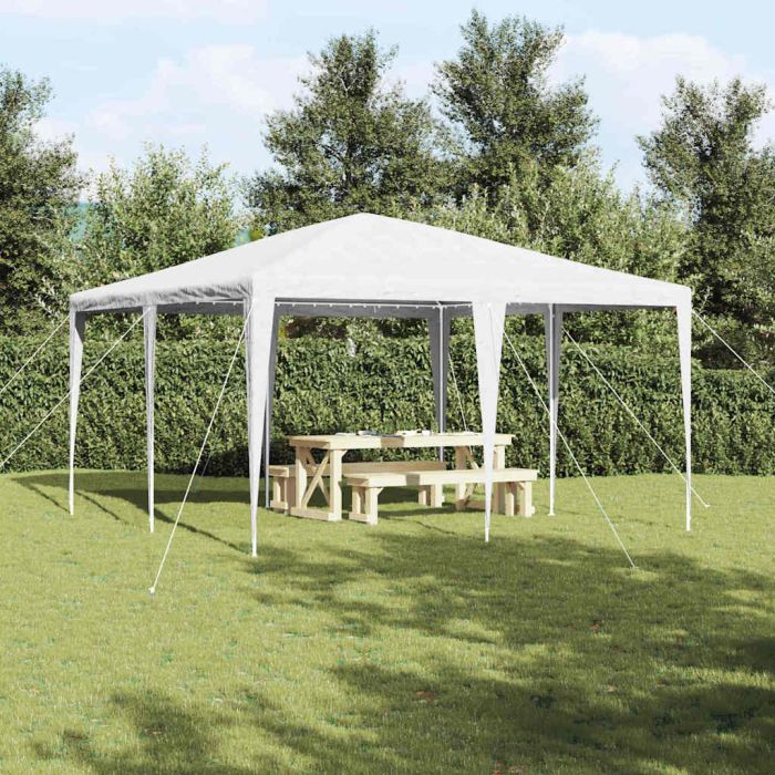 SEOWOD Party Tent 400x400x266 cm Polyethylene and Steel - White