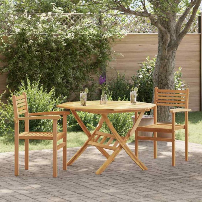 SEPARK Chair 2 pcs 56x55x90.5 cm Solid Teak Wood - Brown