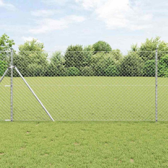 Chain Link Fence 1.2x10 m Galvanised Steel