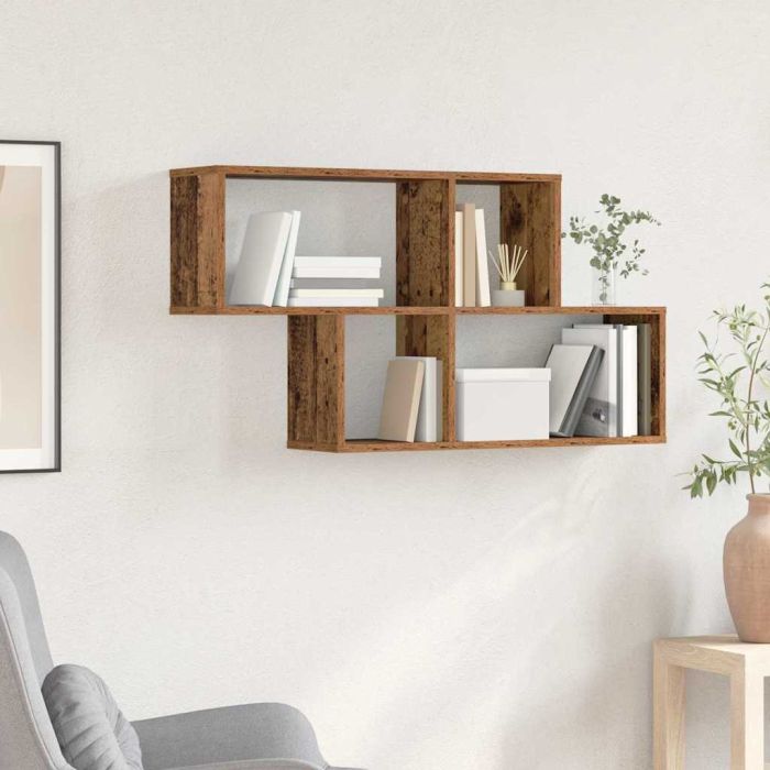 Wall Shelf Old Wood 100x20x53 cm Engineered Wood