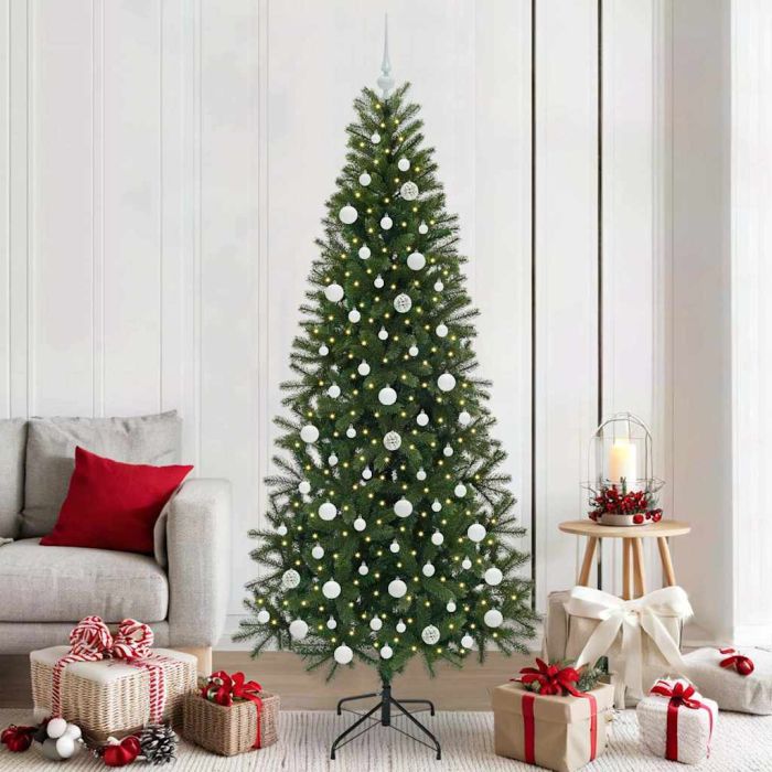 COZLYN Artificial Christmas Tree with 300 LEDs Green 210 cm PE and PVC